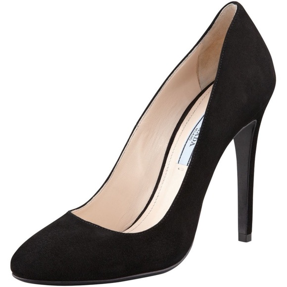 Prada almond toe suede pumps, size 38 (7-7.5) 100% Authentic! - Picture 1 of 8